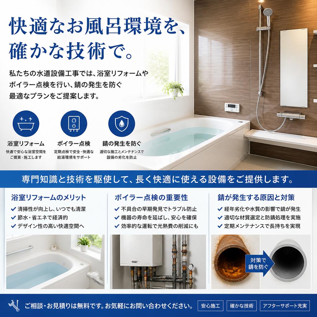 安心の水道設備工事で守る！