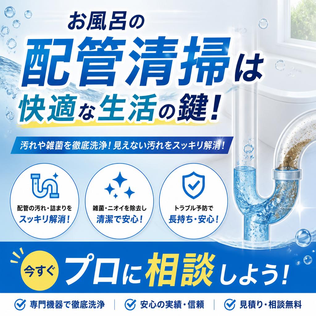 お風呂の配管清掃は快適な生活の鍵！今すぐプロに相談しよう！